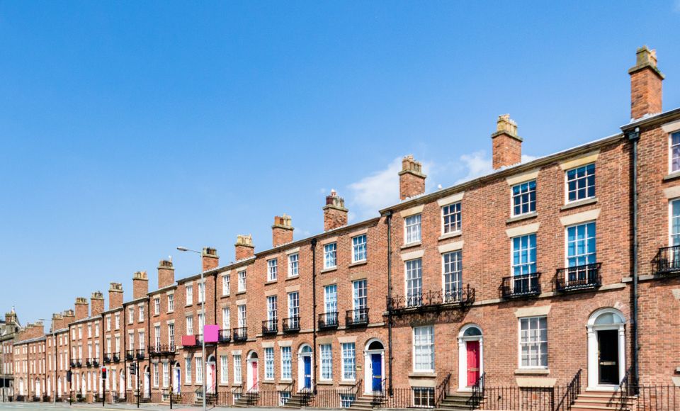 Row of properties in Liverpool